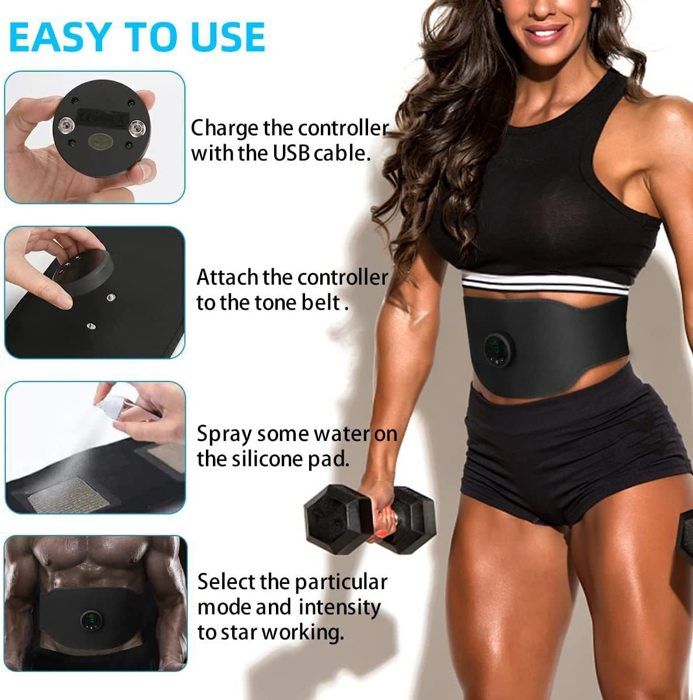 Ceinture minceur abdominale électrique avec stimulateur musculaire EMS