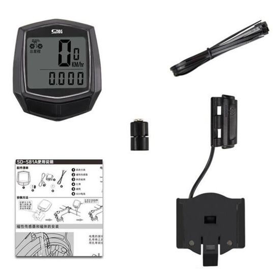 Wikay Compteur de Vélo Filaire Multifonction Ordinateur de Vélo Vitesse Étanche Compteur Kilometrique Vélo avec Rétroéclairage LCD y Chronomètre Compteur de Vitesse Odomètre Wikay Compteur de Vélo Filaire Multifonction Ordinateur de Vélo Vitesse Étanche Compteur Kilometrique Vélo avec Rétroéclairage LCD y Chronomètre Compteur de Vitesse Odomètre