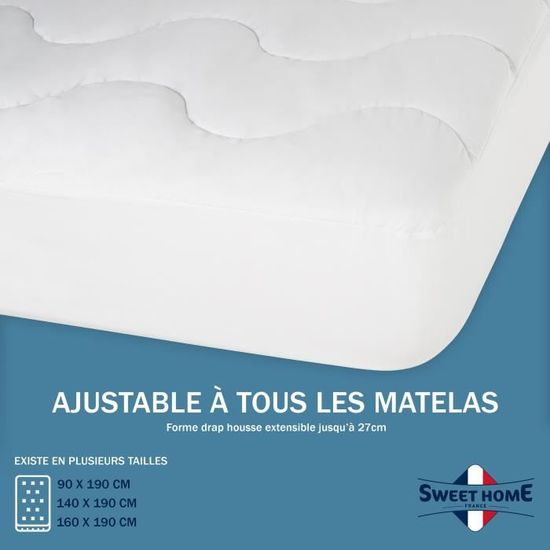 Sweethome  Protège Matelas Imperméable 160x200 Cm - Anti-acariens