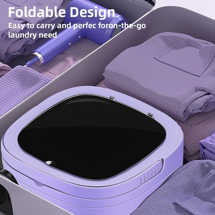 Mini Machine à Laver Portable 11L Pliable – Automatique Pour Lingerie, Bébé, Chaussettes, Voyage & Dortoir