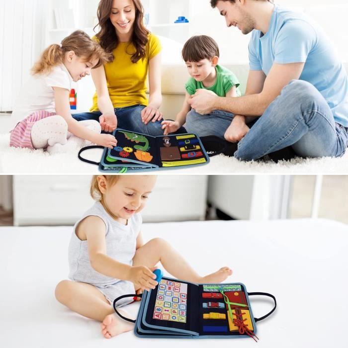 KLUZOO Montessori Busy Board Boek XXL - Jouets de motricité 2 ans - 3 ans - 4 ans
