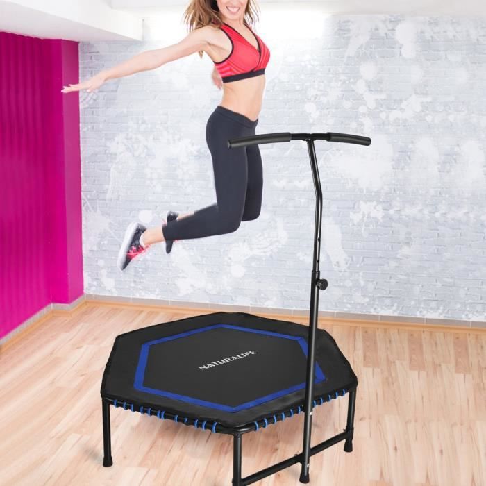 Naturalife Mini Trampoline Jumping Fitness avec Poignee Ajustable a domicile bureau salle de gym jardin 106cm 42inch Fitness R Cdiscount Sport