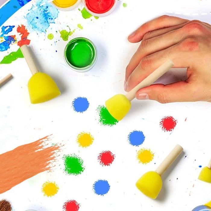 Lot De 20 Pinceaux De Peinture Pour Enfants Pour Projets