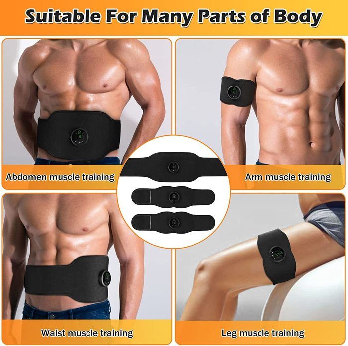 Ceinture D'électrostimulation EMS Avec Télécommande - Pour Fitness, Musculation Et Perte De Poids