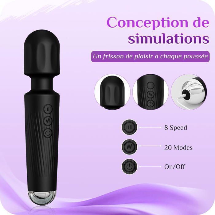 puissante vibromasseur Vibromasseur Wand Puissant main image 1