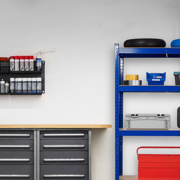 Relaxdays Étagère à Charge Lourde, HLP 180x90x45 Cm, Capacité 1325 Kg, 5 étages, Cellier, Cave, Garage, Acier, Galvanisé