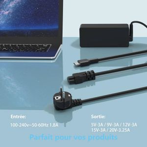 Chargeur Secteur Compatible Avec Lenovo Tab M11 - 2000mA Charge Rapide USB-C 1,10 Mètre