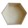 Etagère hexagonale en bois personnalisable 30 x 26 x 10 cm-0
