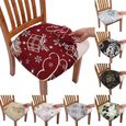 4 pièces élastique impression chaise couverture moderne salle à manger chaise protecteur housses décoration Anti-sale cuisine sièg-0