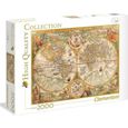 Puzzle Carte Ancienne - Clementoni - 2000 Pièces - Voyage et Cartes - Adulte-0