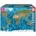 Puzzle Merveilles du monde - EDUCA - 12000 Pièces - 214 x 157 cm-0
