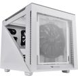 Thermaltake Divider 200 TG Snow Micro-tour Boîtier PC blanc 2 ventilateurs pré-installés, fenêtre latérale, filtre anti-0