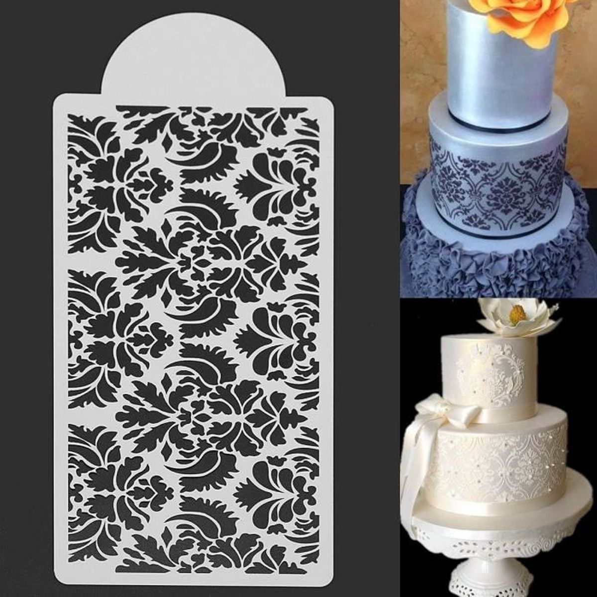 Cuisine Arts De La Table Maison Princesse Lacer Cake Stencil Set Mariage Decor Frontieres Cote Decorations Moules A Faire Soi Meme