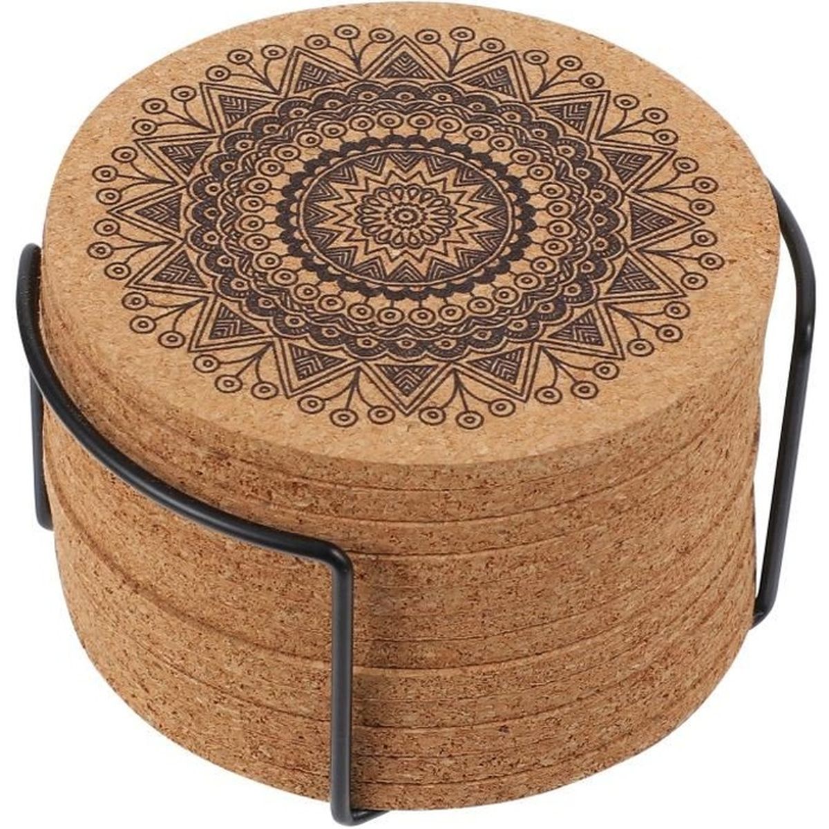 Plante 10x10 cm sous-Verres en Céramique Dessous de Liège Antidérapant Coaster Dessin Animé Soucoupe Café GoMaihe Dessous de Verre Lot de 4 Idéal pour Tasse de Bouteille de Verre de Vin de Bière 