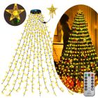 BLEOSAN Guirlande Lumineuse Noël Blanc Chaud 2m 400 LED 8 Modes d'Eclairage pour Intérieur Extérieur Noël Avec Télécommande