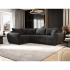 MEUBLESLINE Canapé d’angle convertible MOLIA L Plus gris foncé gauche