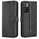 BOONGET Étui Xiaomi Redmi Note 11 Pro 5G Housse Manchon de protection de haute qualité Avec fente pour carte et poche à monnaie - Noir