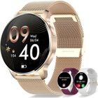 TRAHOO Montre Connectée Femme Appel Bluetooth Et Assistant Ai, Notification Intelligente Smartwatch Fréquence Cardiaque Sommeil Étan[H698]