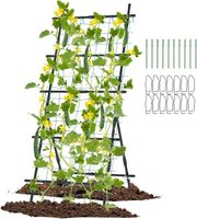 RELAX4LIFE Treillis de Jardin pour Plantes Grimpantes, Forme de A, Filet de Jardin, Aide à l'Escalade pour Vigne/Légumes/Fleurs