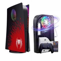 Façades pour Console PS5 - Marvelss Spider-ManII 2 Limited Edition - Coque Housse avec évent de Refroidissement + Bandeau de
