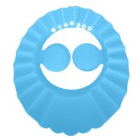 Chapeau de bain bébé en silicone - ZJCHAO - Protection auditive - Anti-eau et shampoing - Bleu