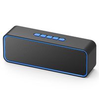 Enceinte bluetooth 18x4,3x6,3cm 12 mètres ligne droite sans obstruction haut-parleur PC téléphone portable multi-media card sout
