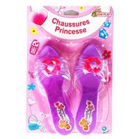 Chaussures de Princesse Enfant 3 6 ans Plastique Violet Souliers Mules Accessoire Pour Robe Deguisement Set Jouet Fille carte