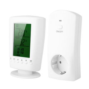 THERMOSTAT D'AMBIANCE SPR Thermostat de Programmable Prise intelligente et de prise sans fil (EU plug 110-240V)  HJ011 HJ011