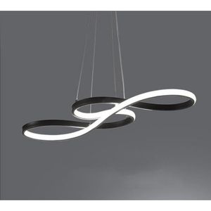 LUSTRE ET SUSPENSION Lustre - suspension LED Courbé Noir dimming avec télécommande Lustre Led Pendentif en acrylique Lampe moderne 58W