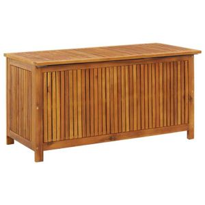 COFFRE DE JARDIN Coffre boîte meuble de jardin rangement 113 x 50 x 58 cm bois d acacia solide
