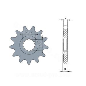 PIGNON MECABOITE B13 TEKNIX ADAPT. AM6 428 13 DTS