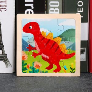 PUZZLE Stégosaure - Puzzle 3D en Bois de Dessin Animé pou