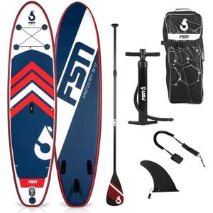 STAND UP PADDLE Stand up Paddle Gonflable AMBITION 10'4 - 317 x 76 x 15 cm - Pack complet avec Pompe, Pagaie, Leash et Sac de transport