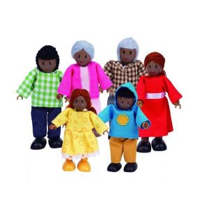 POUPÉE Maison de poupées - Hape - Famille heureuse afro-a
