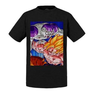 T-SHIRT T-shirt Enfant Noir Goku Fracasse Freezer Dragon B