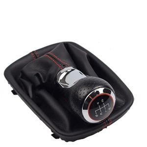 Pommeau De Levier De Vitesse En Cuir Pour Audi A3 A4 A5 A6 A7 Q5 - Remplacement Direct, Noir, Compatible Boîte Automatique - 12