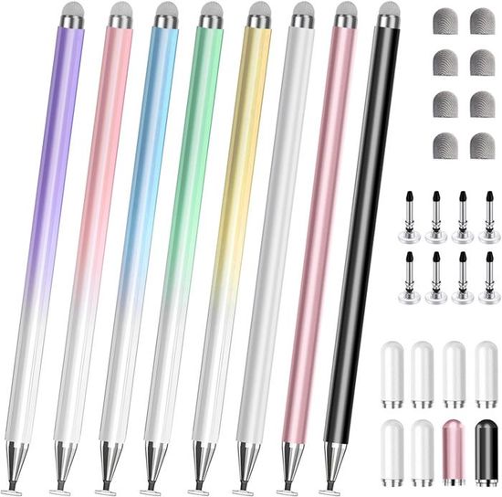 Stylet Avec Cordon Amovible Pour Smartphone Et Tablette - Pointe Fine, Glisse Fluide, Compatible Universel - Idéal Notes Et Dessin