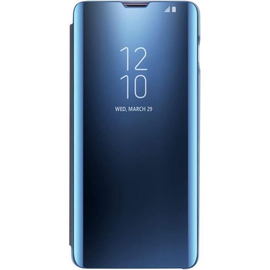 Huawei P30 Lite ,Cover + Verre trempé Flip Clear View Translucide