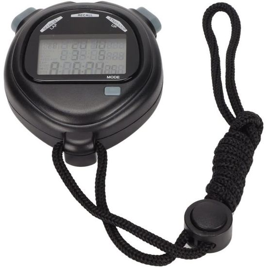 LI-Chronomètre de Sport Numérique, 3 Lignes Grand écran LCD 100 Tours LI-Chronomètre de Sport Numérique, 3 Lignes Grand écran LCD 100 Tours