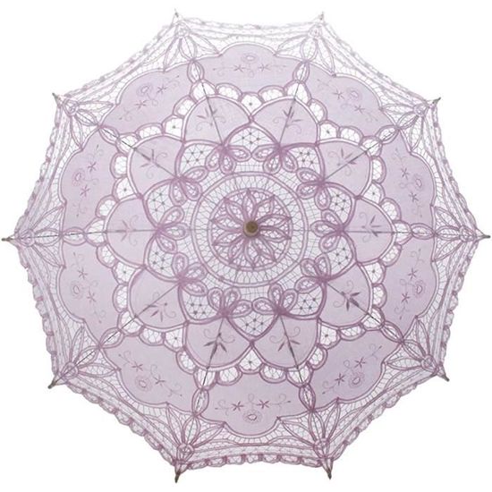 Parasol De Mariée Vintage En Dentelle Beige - Diamètre 38 Cm, Manche En Bois - Neuf Avec étiquettes, Idéal Photo Et Cérémonie