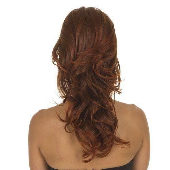 Hair By MissTresses Extensions de cheveux ondulÃ©es avec couronne crÃªpÃ©e  pour plus de volume Ginger Spice - - Cdiscount Au quotidien