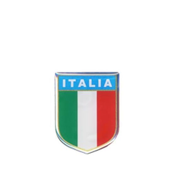 Autocollant Métal 3D Italie - Drapeau Italien - Environ 7x5,5 Cm - Adhésif Double Face - Stickers Déco
