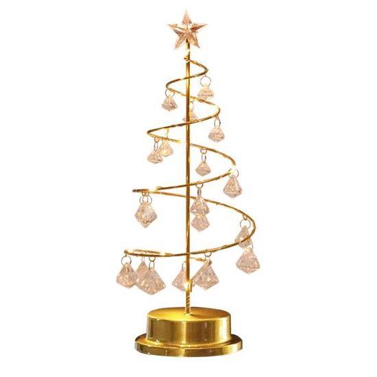 Sapin de Noël,Veilleuse en fer en forme d'arbre de noël, lumière