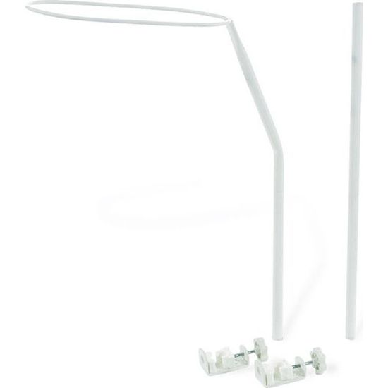 Support Ciel De Lit Bébé Support Moustiquaire Lit Bebe Atyhao Support Universel U00e0 Clipser Pour Lit De Bu00e9bu00e9, Support De Moustiquaire, 1 ,1 M / 3,6 Pi, Blanc Accessoire Puériculture Blanc ABS
