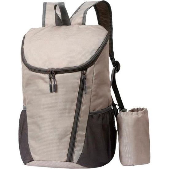 Sac à Dos De Randonnée 20 Litres Becojadde - Léger, Pliable - Bretelles Maille, Sangle De Poitrine Réglable - Chocolat - 10