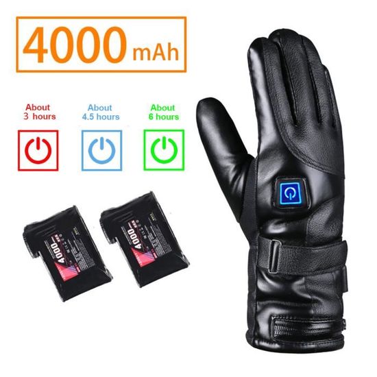 Coikes Gants Chauffants Électriques 5V 5000mAh Rechargeable Chauffé