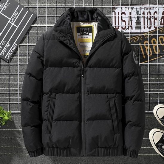 Veste D'hiver épaisse Pour Homme - Doudoune Capuche Coupe-vent Imperméable - Remplissage Duvet 90% - Chaud Et Léger - 4