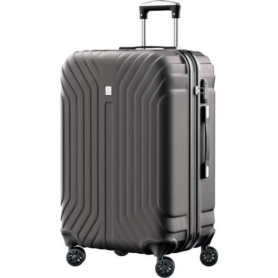 Valise Cabine Snowball Rigide Avec Compartiment PC, Grise, 46x36x23 Cm, Polycarbonate