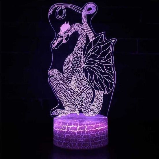 3D led Veilleuse 7 Couleurs + Usb Touch + télécommande Lampe de table bureau Cadeau Enfant dinosaure Noël créatif lampe de table 27