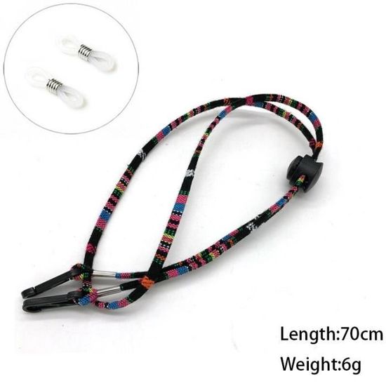 Lanière Pour Lunettes Ajustable - Anti-dérapante - Pour Sport, Cyclisme, Extérieur - Unisexe